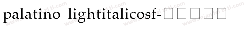 palatino lightitalicosf字体转换